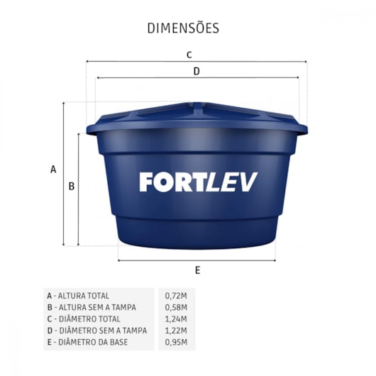 Caixa D`água De Polietileno Fortlev 500L - Imagem principal - f06a3b8b-c87c-424d-9500-6e6f351eb6e1